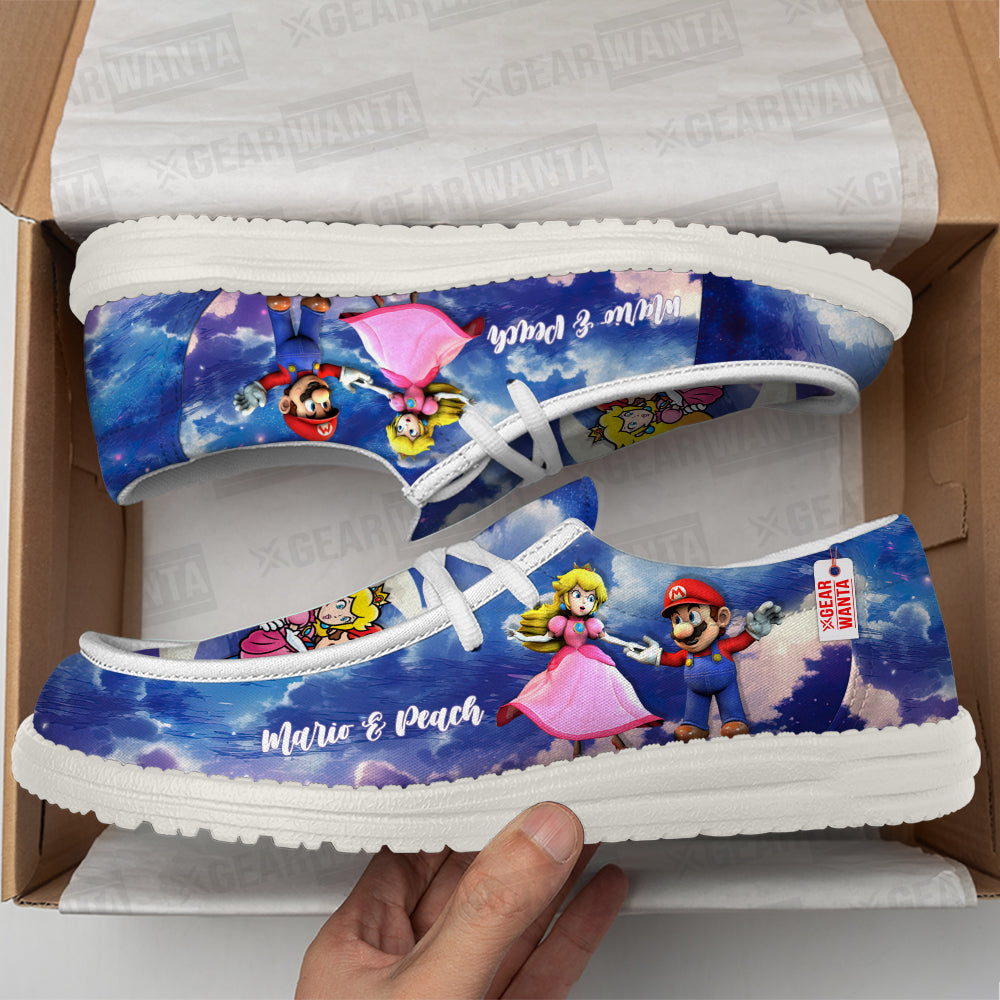 Mario and Peach Loafer Shoes Grabiiva