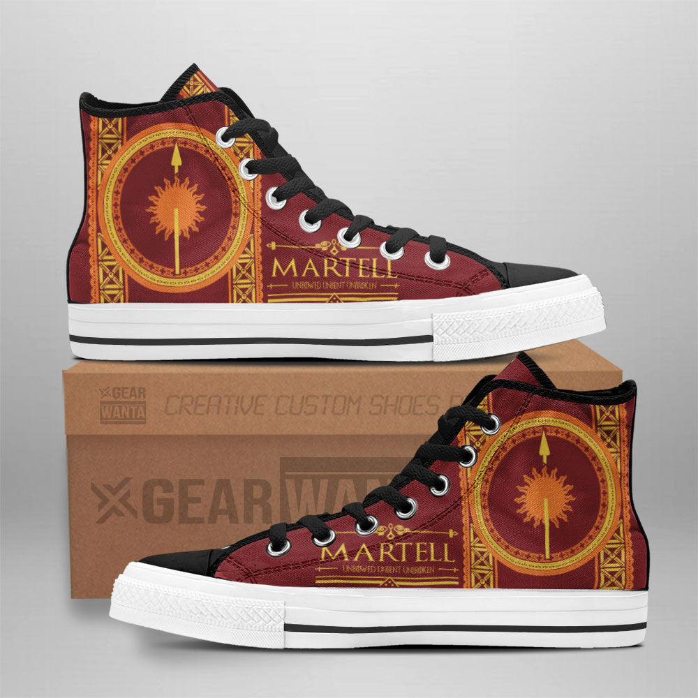 Martell Game Of Thrones High Top Shoes Custom For Fans Grabiiva