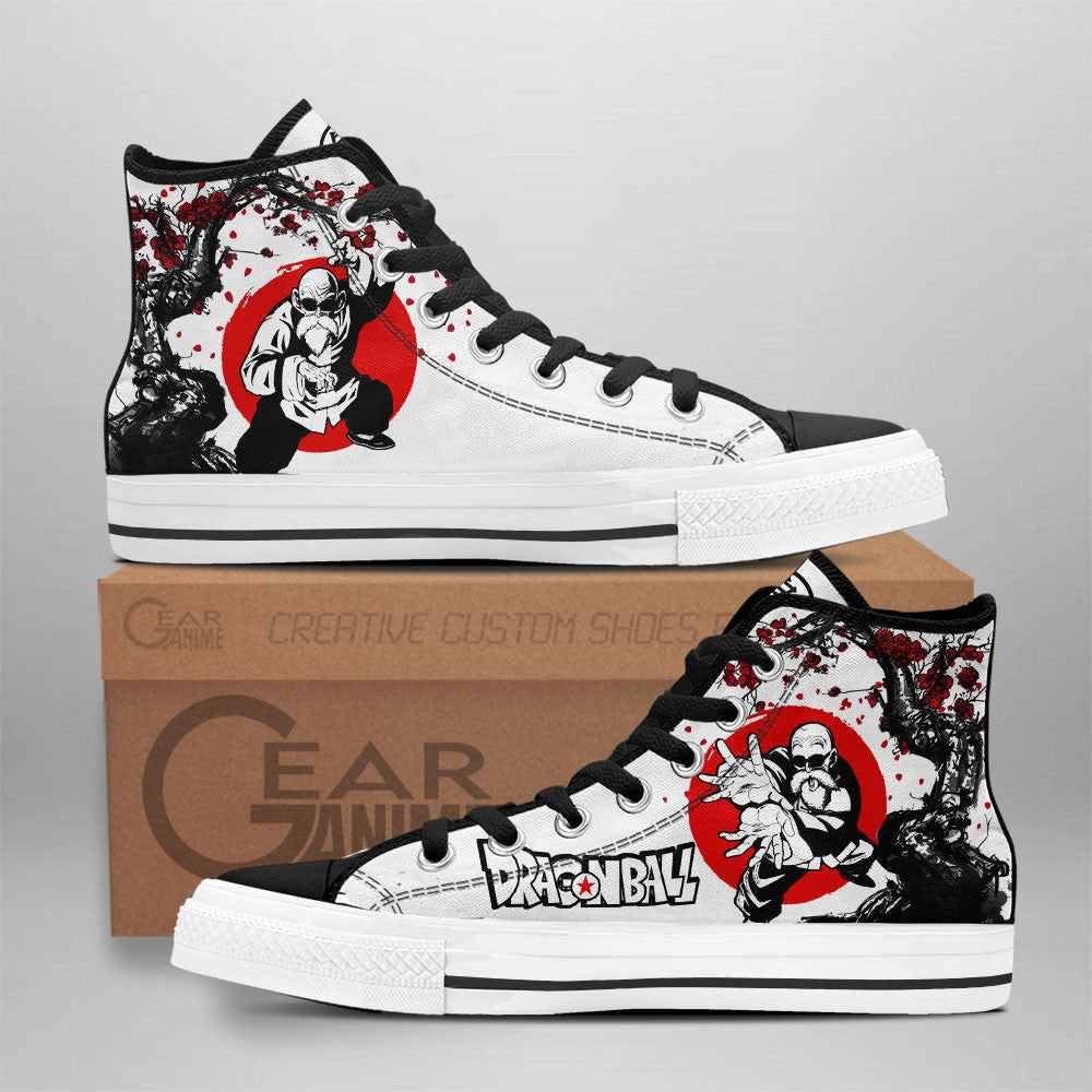 Master Roshi High Top Shoes Dragon Ball Anime Sneakers Japan Style Grabiiva