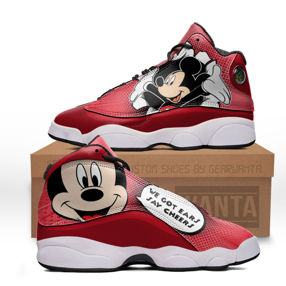 Mickey J13s Sneakers Comic Style Shoes Grabiiva