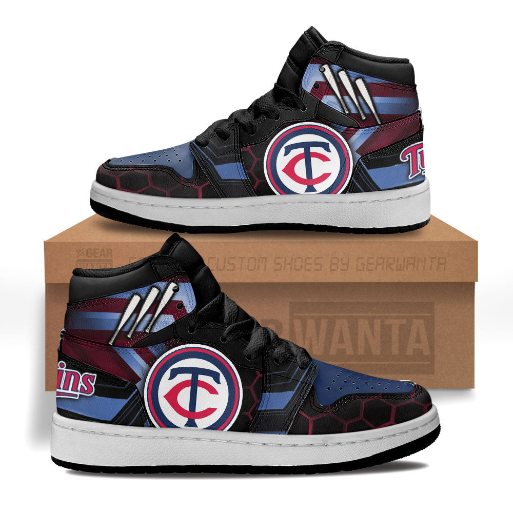 Minnesota Twins Kid J1s Sneakers Custom Grabiiva