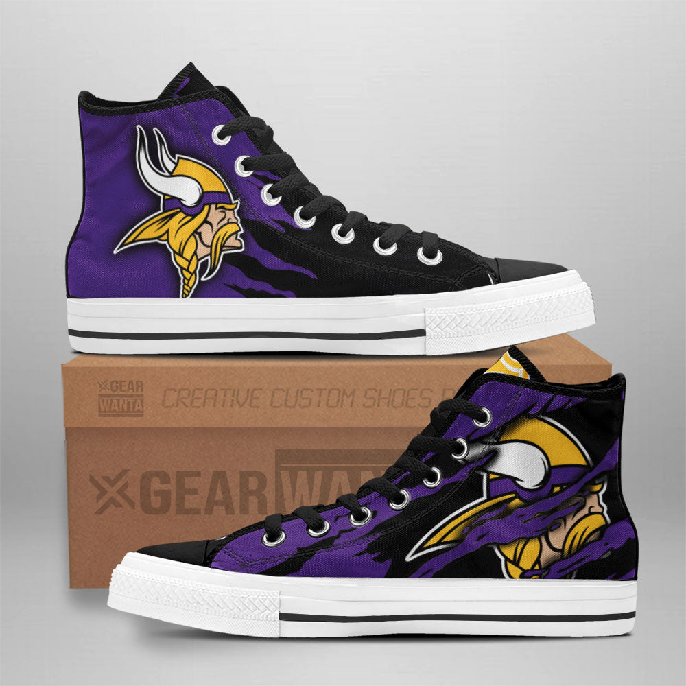 Minnesota Vikings High Top Shoes Custom For Fans Grabiiva