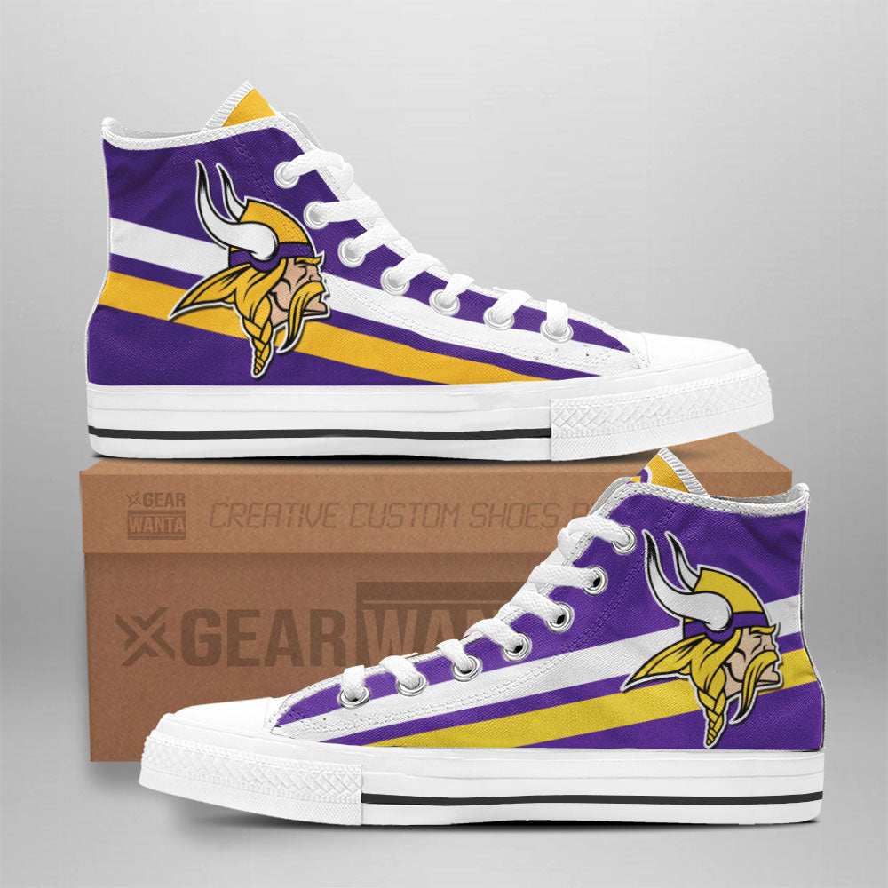 Minnesota Vikings High Top Shoes Custom Grabiiva