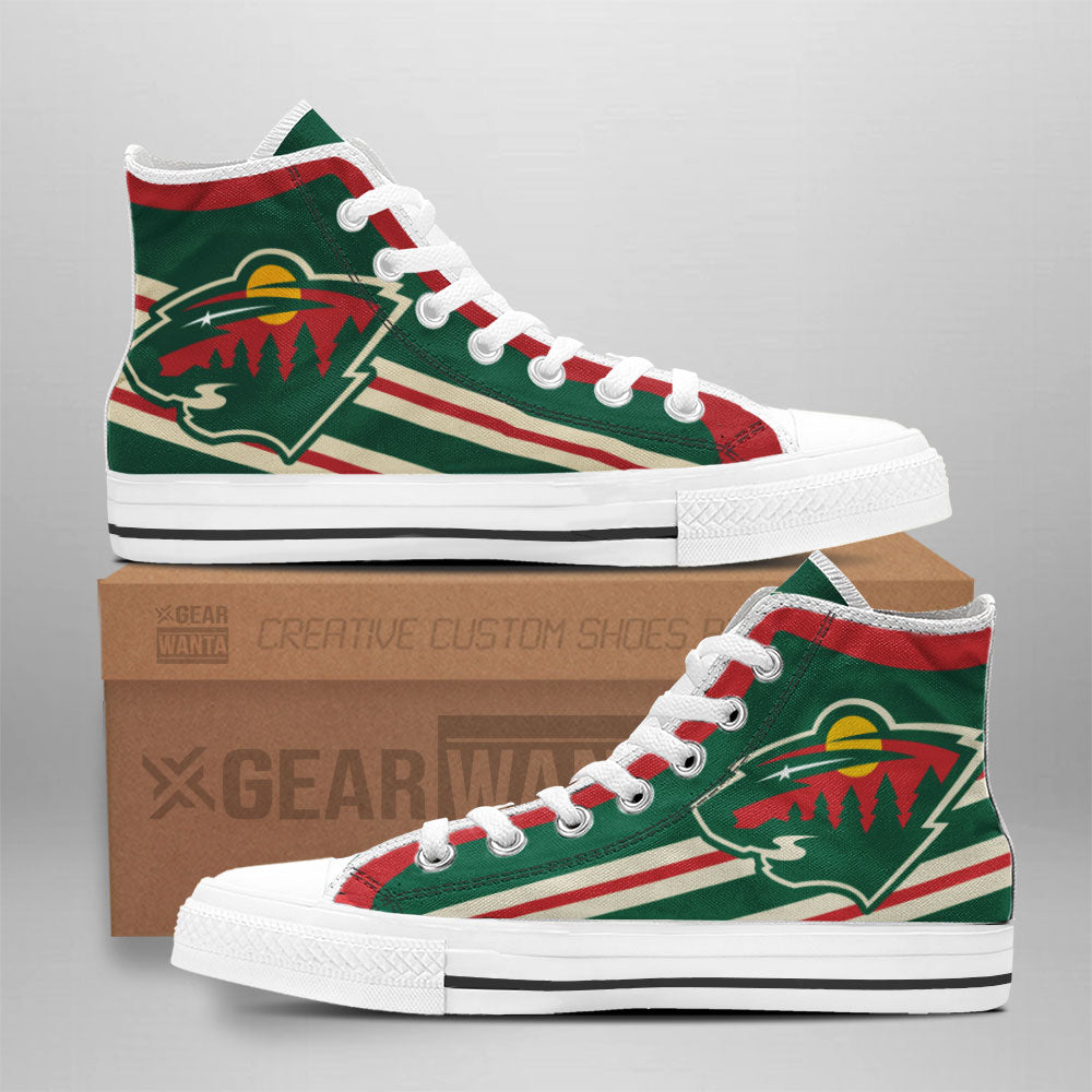 Minnesota Wild High Top Shoes Custom Sneakers Grabiiva