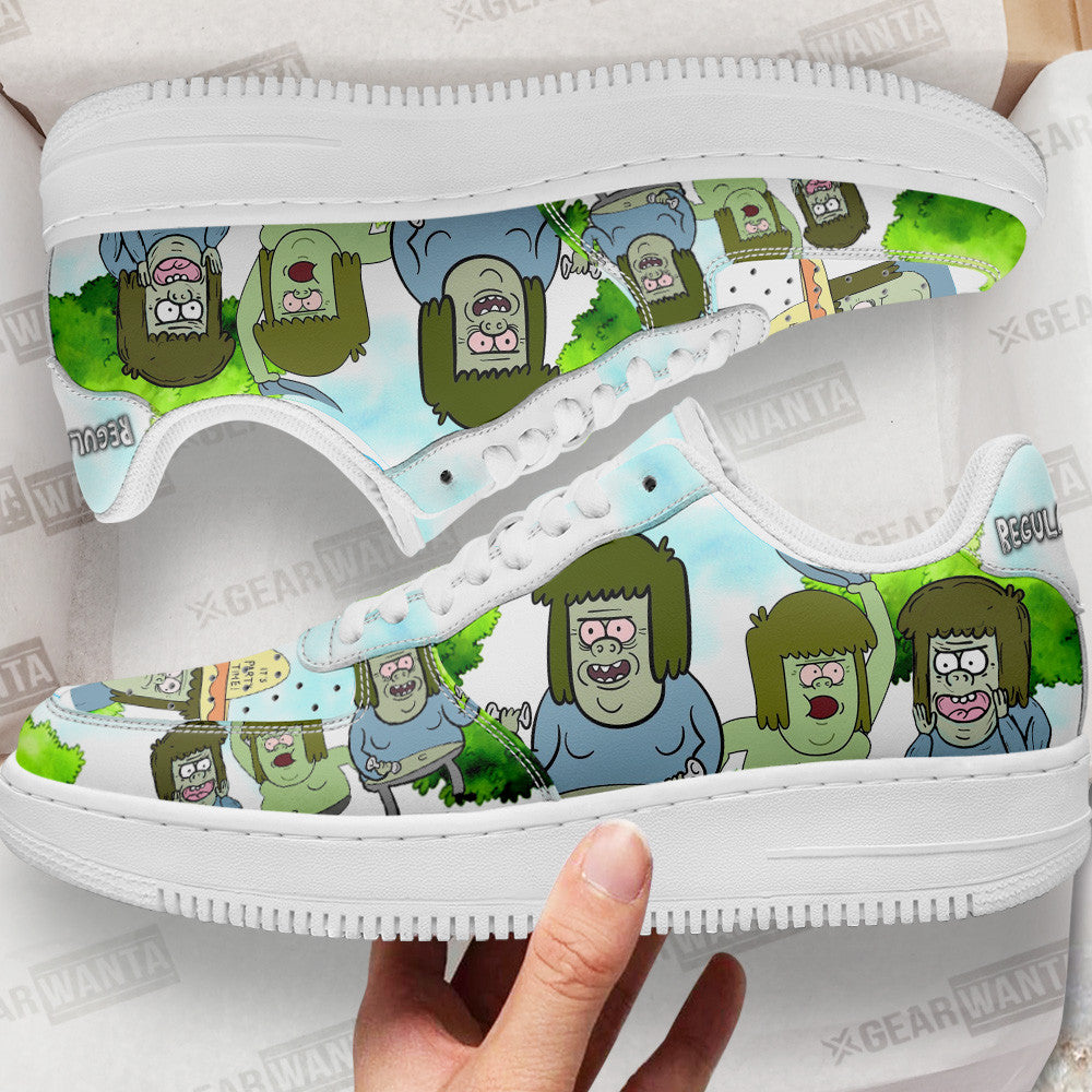 Mitch Muscle Air Sneakers Custom Regular Show Shoes Grabiiva