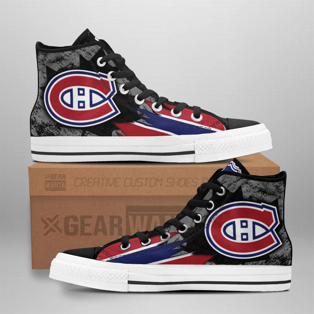 Montreal Canadiens High Top Shoes Custom Canadian Maple Leaf Sneakers Grabiiva