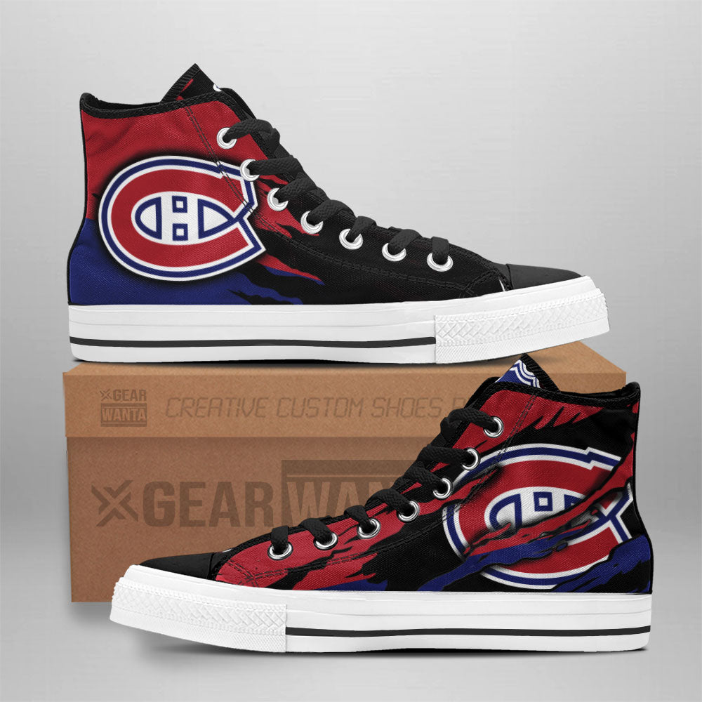 Montreal Canadiens High Top Shoes Custom For Fans Grabiiva