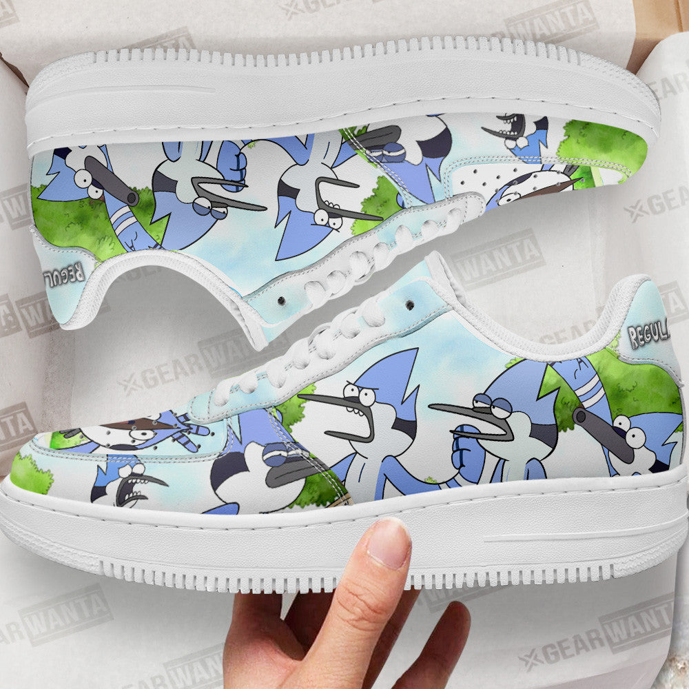 Mordecai Air Sneakers Custom Regular Show Shoes Grabiiva