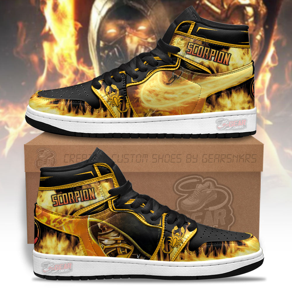 Mortal Kombat Sneakers Scorpion Fire Style  Grabiiva