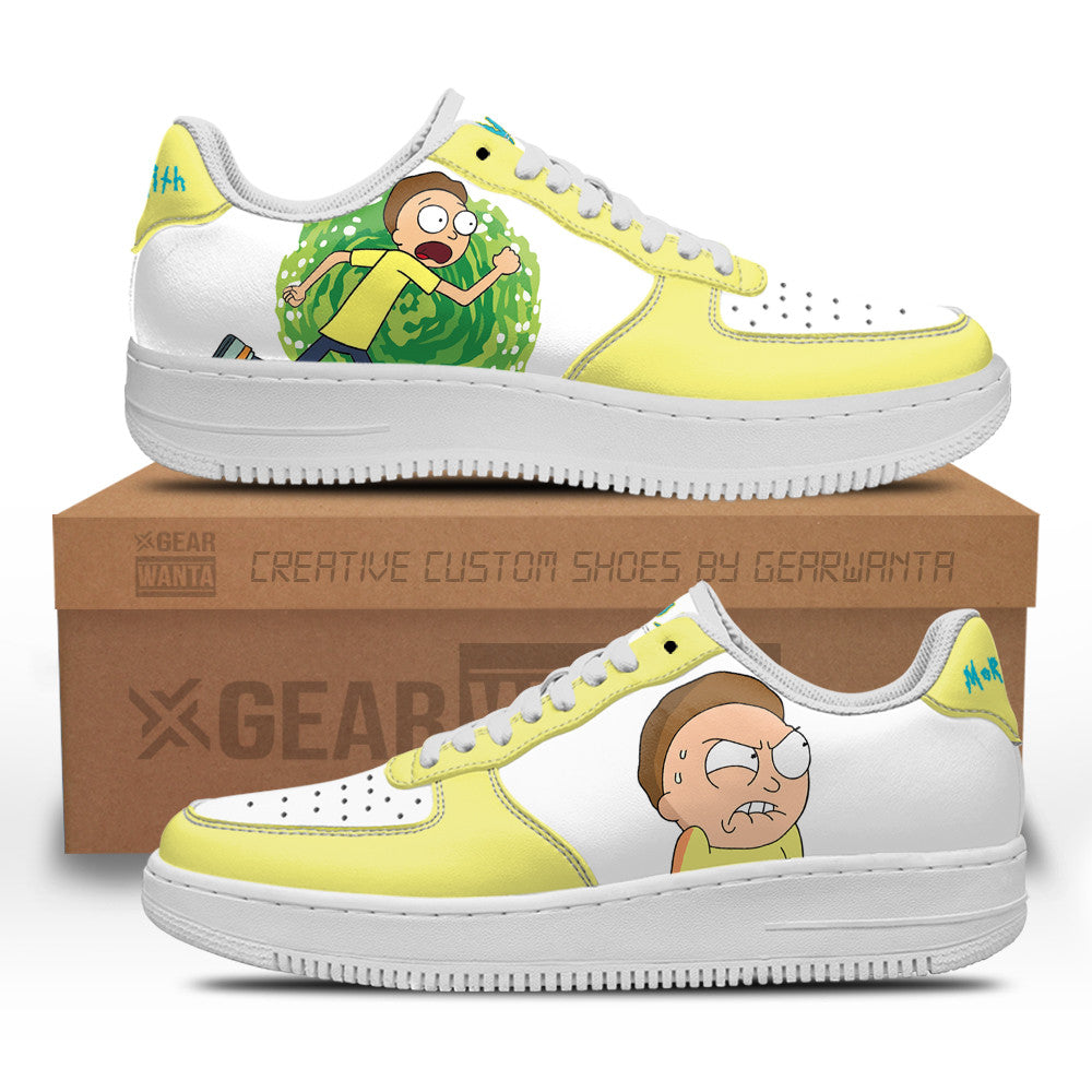 Morty Smith Rick and Morty Custom Air Sneakers QD13 Grabiiva