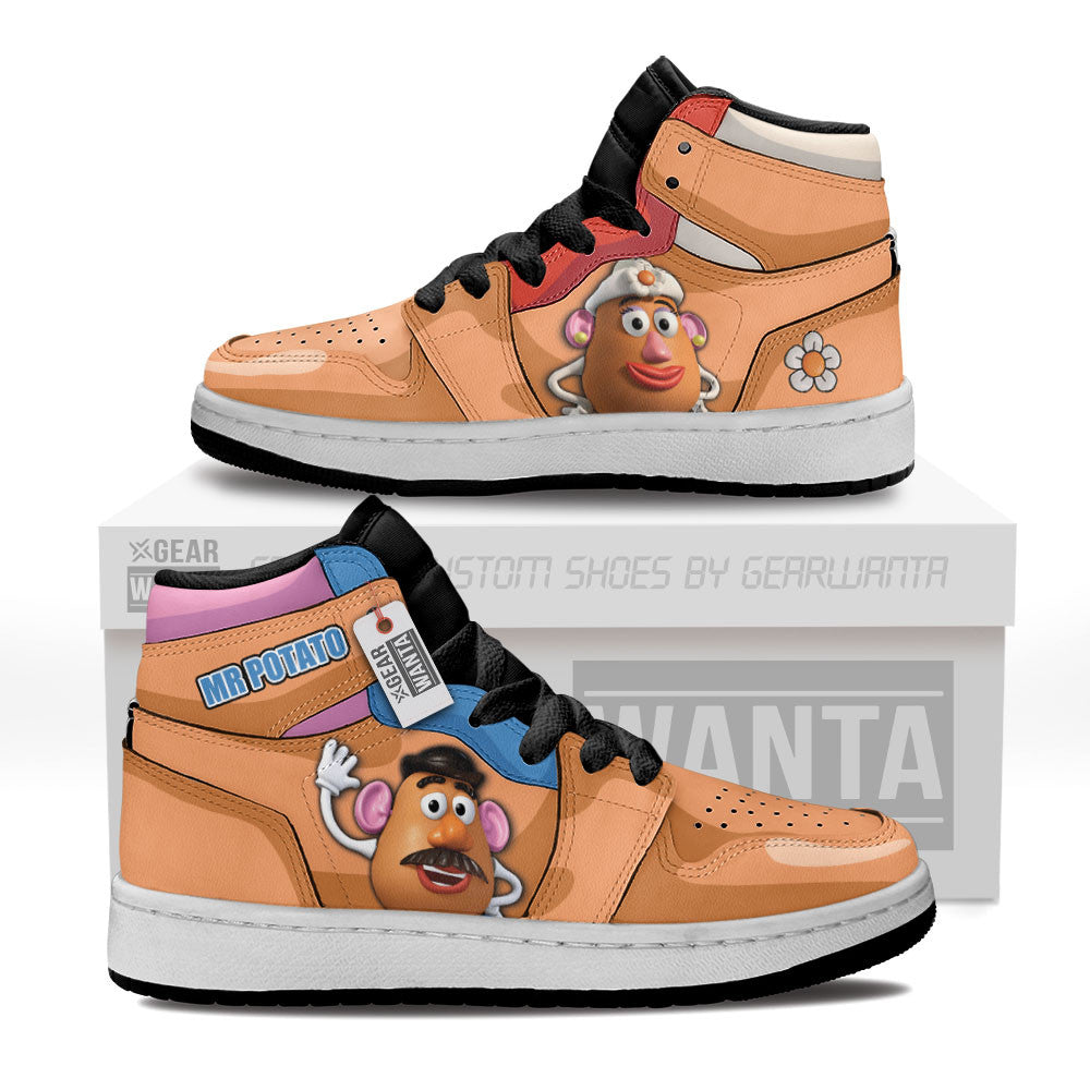Mrs & Mr Potato Kids Shoes Custom Sneakers For Kid Grabiiva