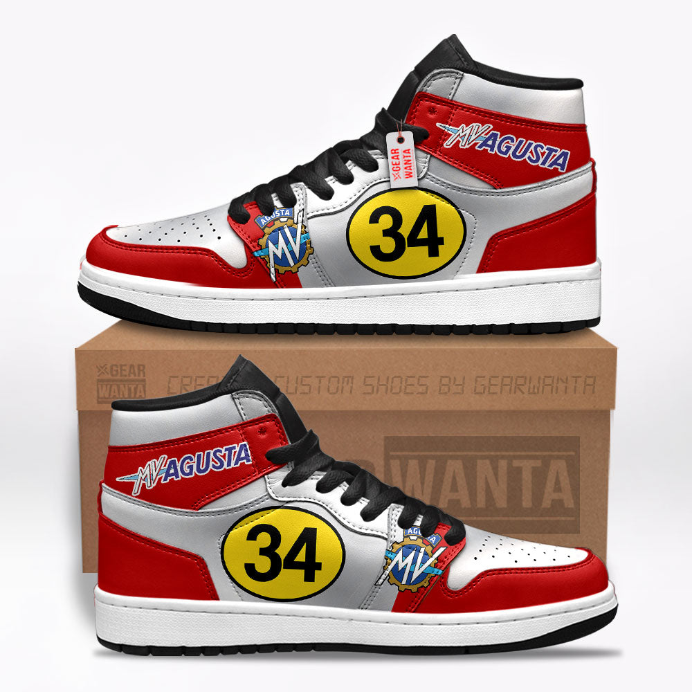 MV Agusta 500s MotoGP J1s Sneakers Custom For Fans TT07  Grabiiva