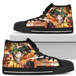 My Hero Academia Izuku Midoriya Sneakers High Top Custom Anime Shoes Grabiiva