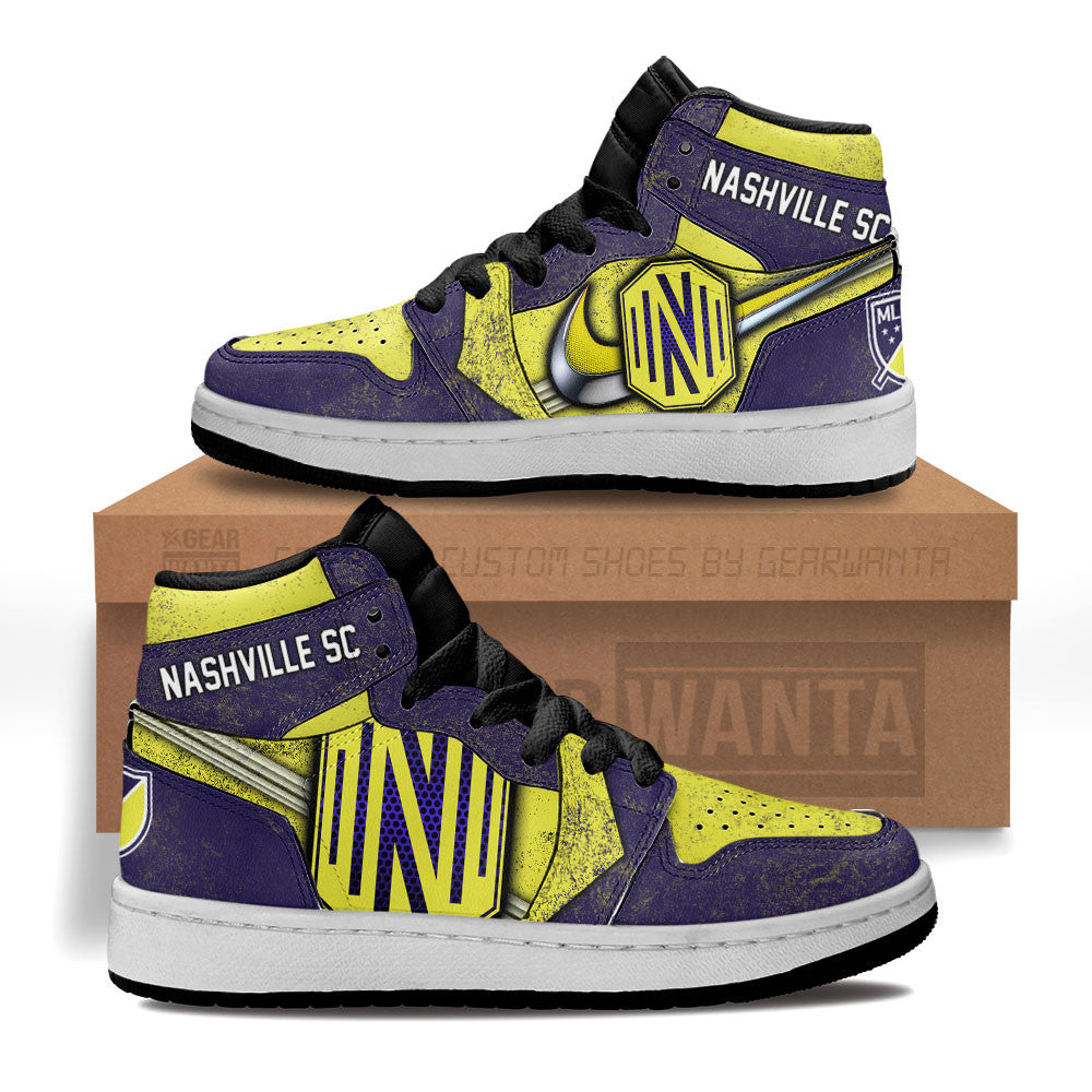 Nashville SC Kid J1 Sneakers Custom Shoes For Kids Grabiiva
