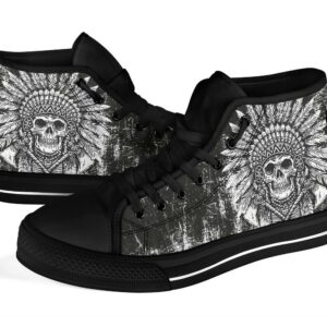 Native American Sneakers Headdress High Top Shoes Gift Idea Grabiiva