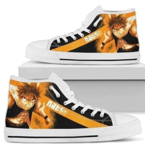 Natsu Fairy Tail Anime High Top Shoes Custom NH10 Grabiiva