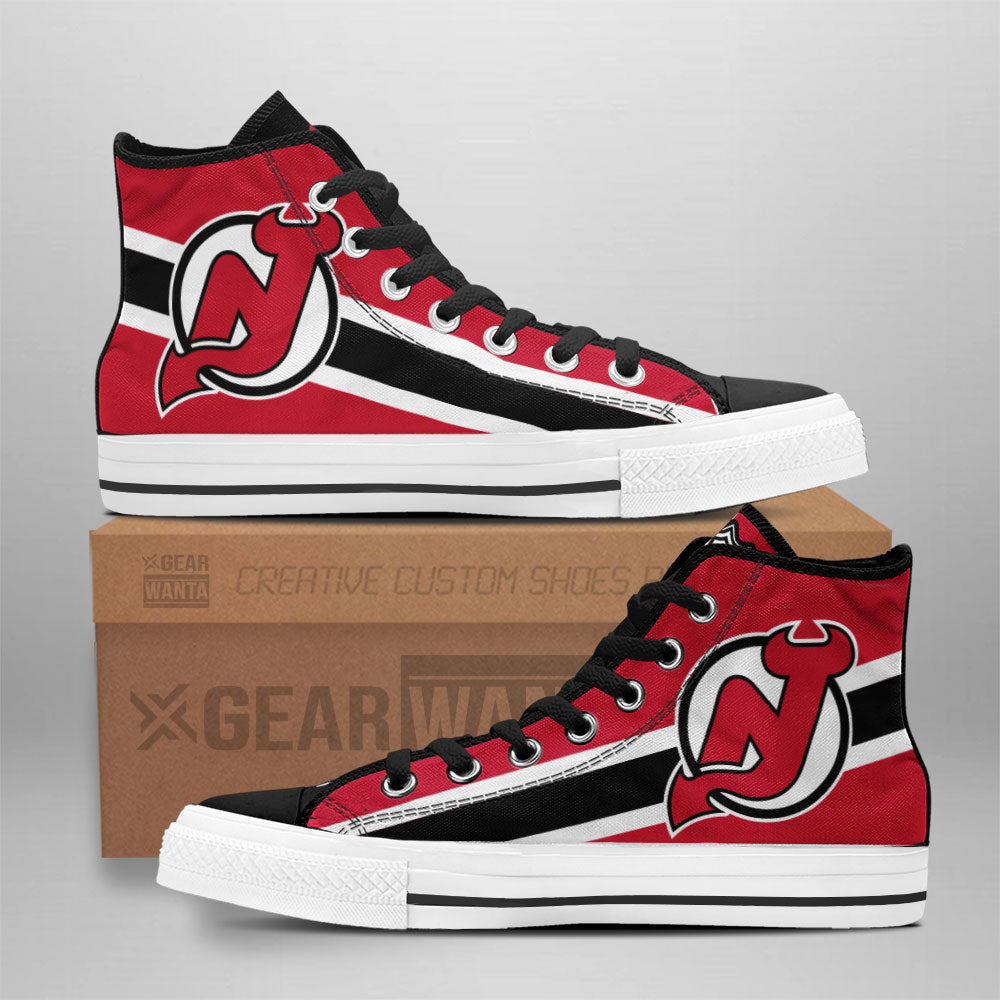 New Jersey Devils High Top Shoes Custom Sneakers Grabiiva
