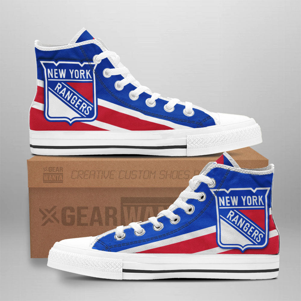 New York Rangers Custom Sneakers For Fans Grabiiva