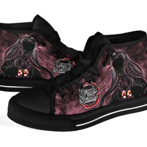 Nezuko Sneakers Kimetsu No Yaiba High Top Shoes Anime Fan MN20 Grabiiva
