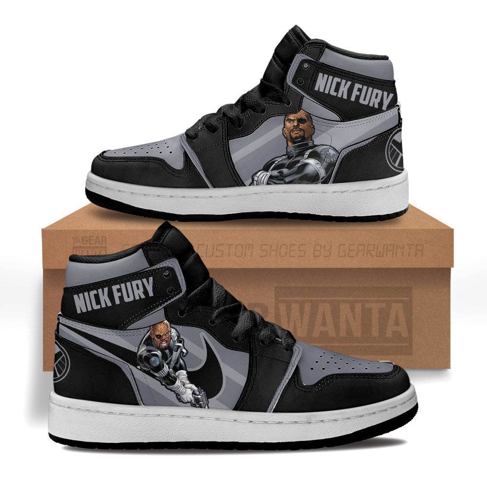 Nick Fury Kid J1s Sneakers Custom Grabiiva