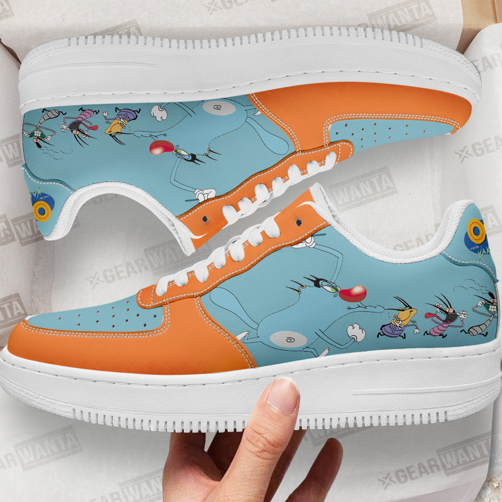 Oggy and the Cockroaches Air Sneakers Custom Cartoon Shoes Grabiiva