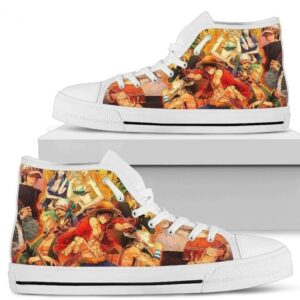One Piece Crew Sneakers High Top Anime Custom NH09 Grabiiva