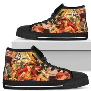 One Piece High Top Shoes Sneaker Fan Anime Gift NH09 Grabiiva
