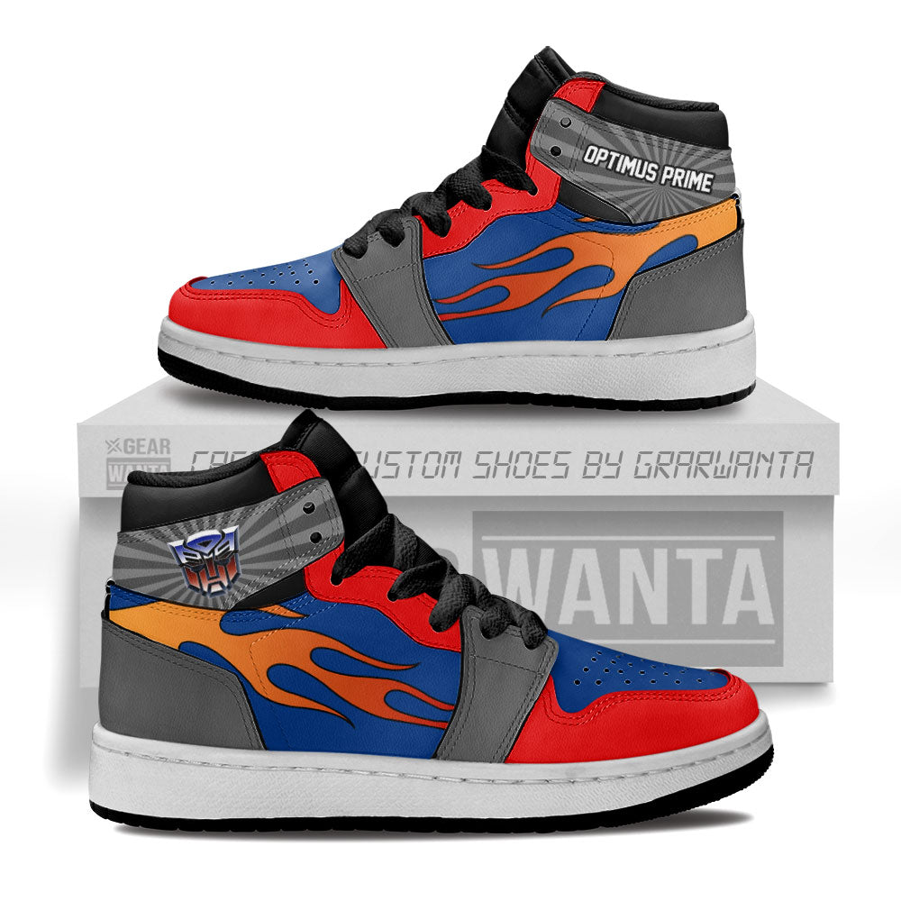 Optimus Prime Personalized Kid J1s Sneakers Uniform Collection Grabiiva