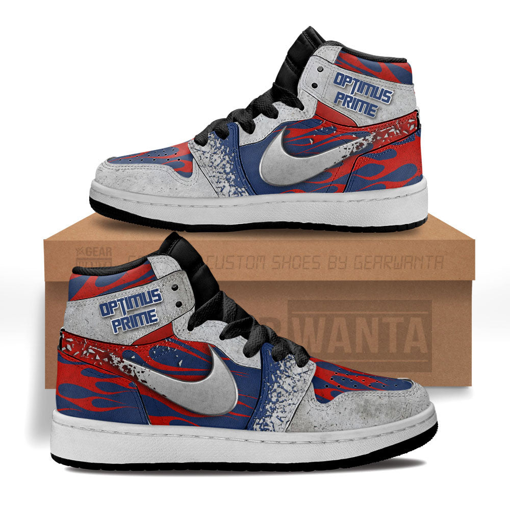 Optimus Prime Transformer Kid J1s Sneakers Custom Grabiiva