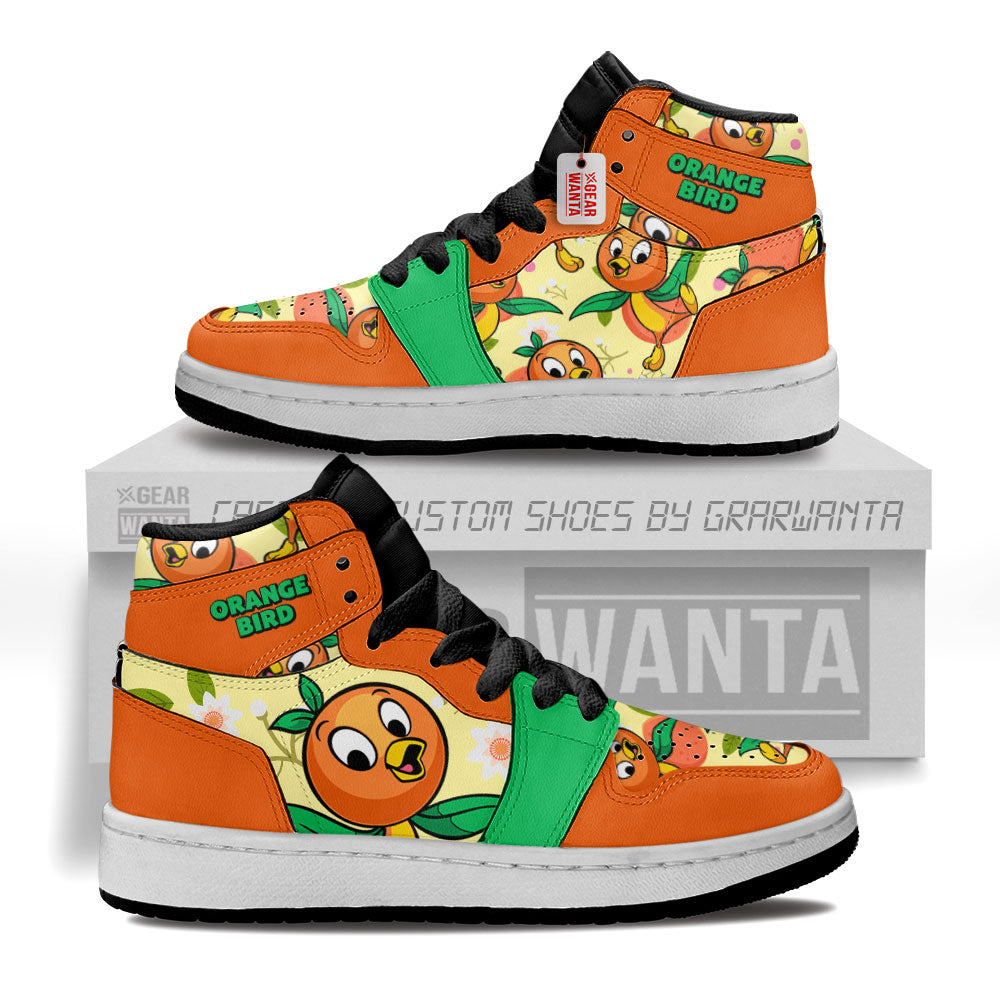 Orange Bird Kid J1s Sneakers Cartoon Collection Grabiiva