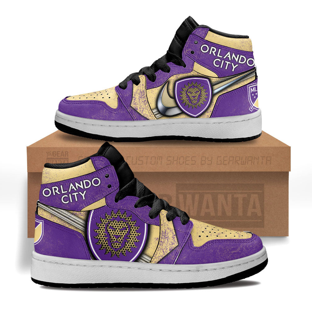 Orlando City SC Kid J1 Sneakers Custom Shoes For Kids Grabiiva