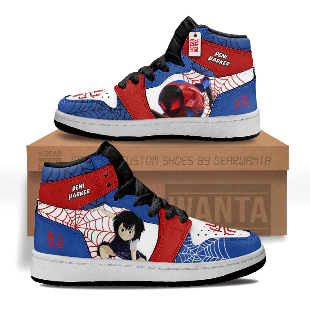 Peni Parker Spider-Verse Kid J1s Sneakers Custom For Kids Grabiiva