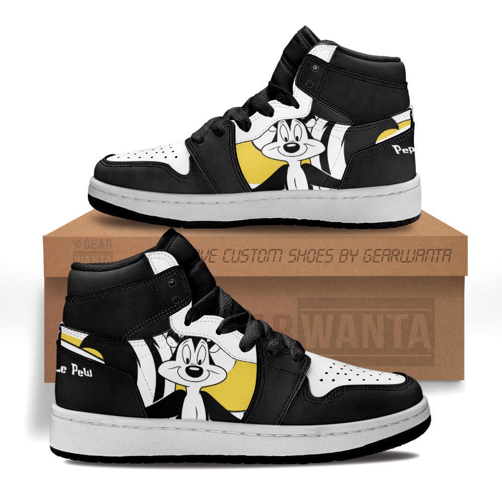 Pepé Le Pew Kid J1s Sneakers Custom Grabiiva
