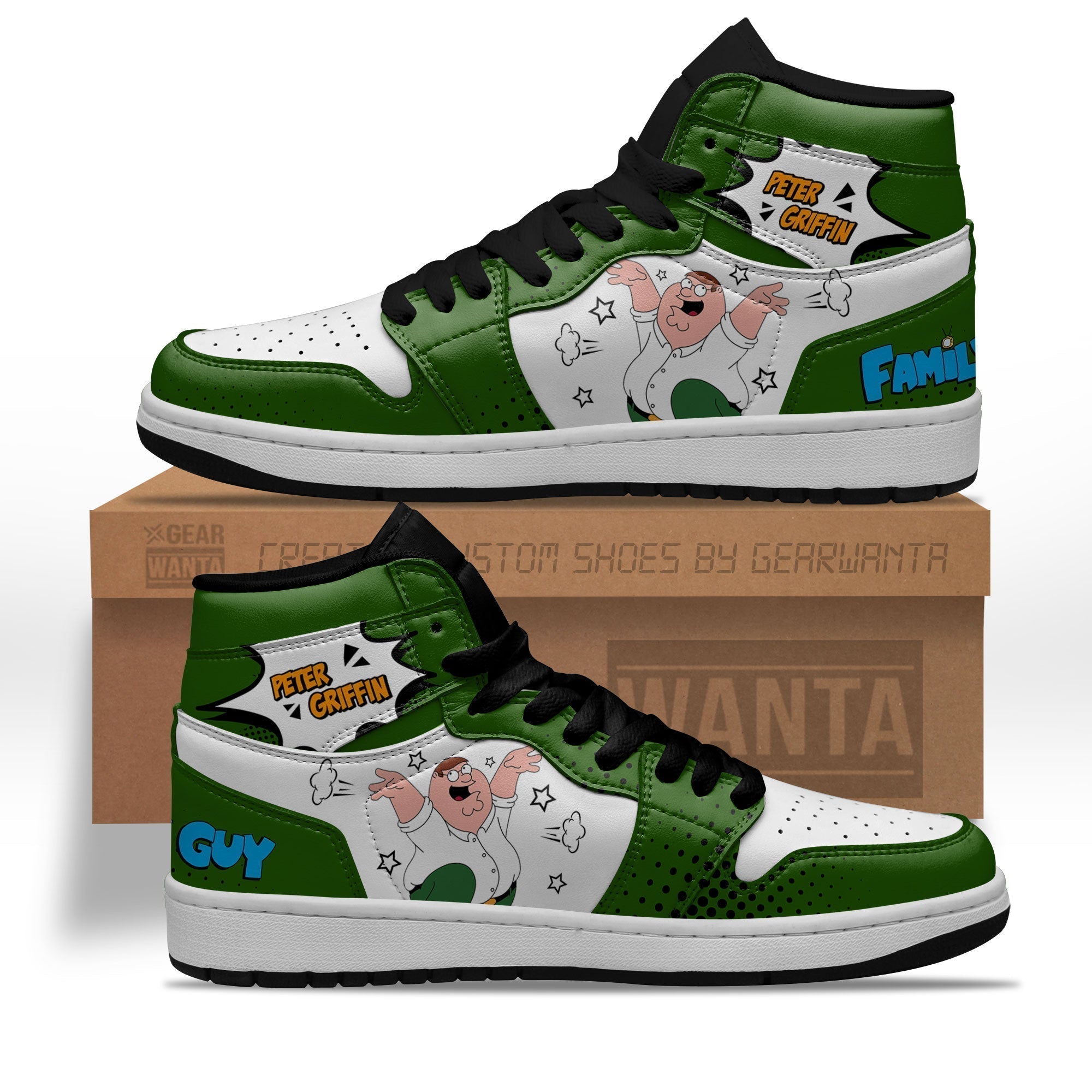 Peter Griffin JDs Sneakers Custom Family Guy Shoes  Grabiiva