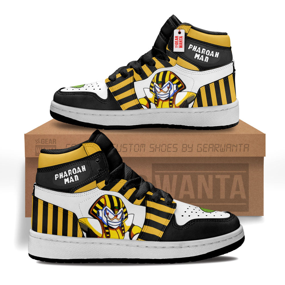 Pharoah Man Mega Man Kid J1s Sneakers Custom For Kids Grabiiva