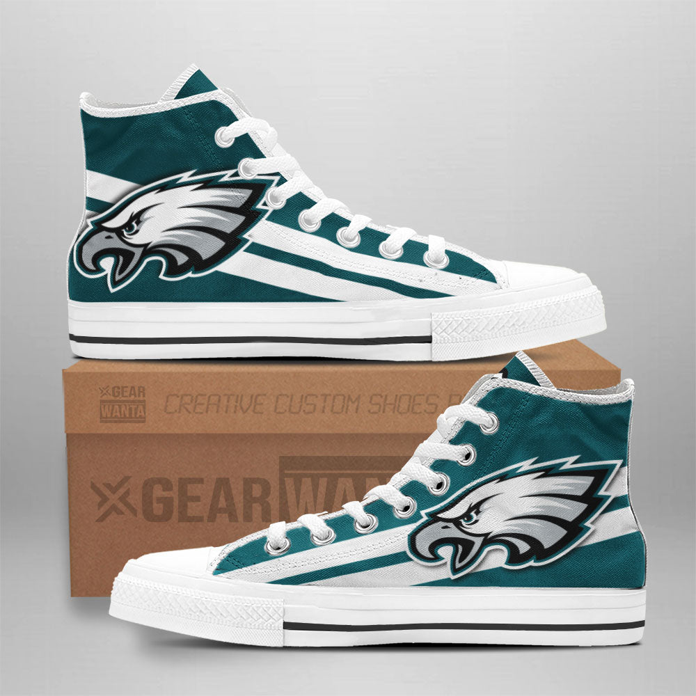 Philadelphia Eagles High Top Shoes Custom Grabiiva