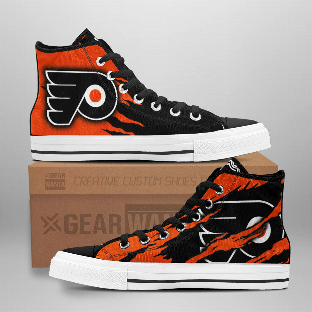 Philadelphia Flyers High Top Shoes Custom For Fans Grabiiva