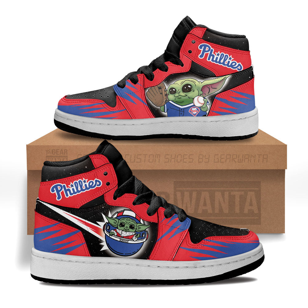 Philadelphia Phillies Kid J1s Sneakers Custom For Kids Grabiiva