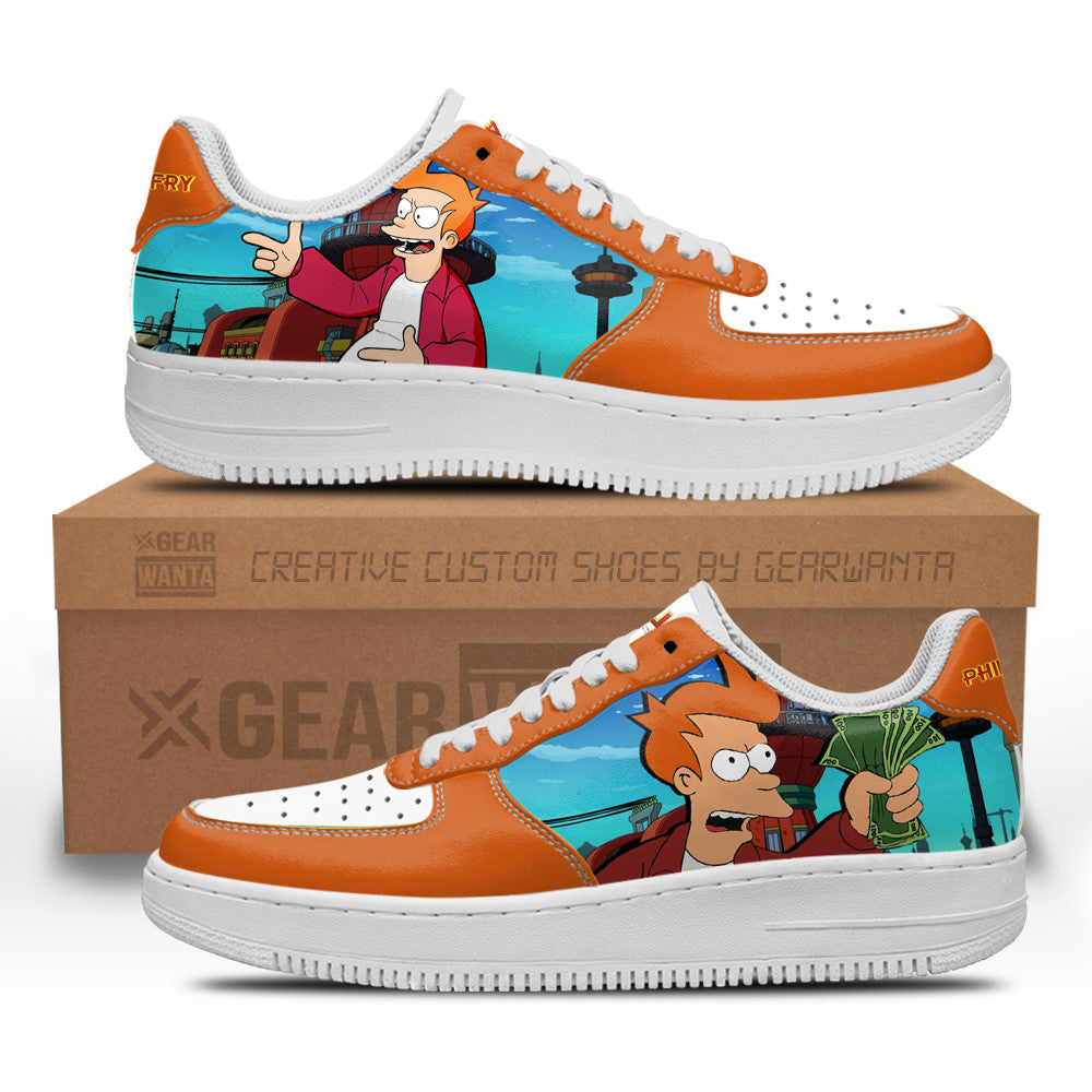 Philip J. Fry Futurama Custom Air Sneakers QD12 Grabiiva