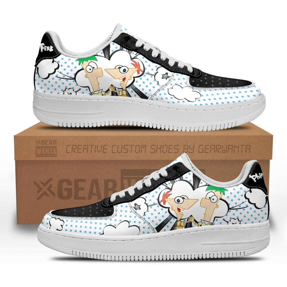 Phineas and Ferb Air Sneakers Custom Shoes Grabiiva