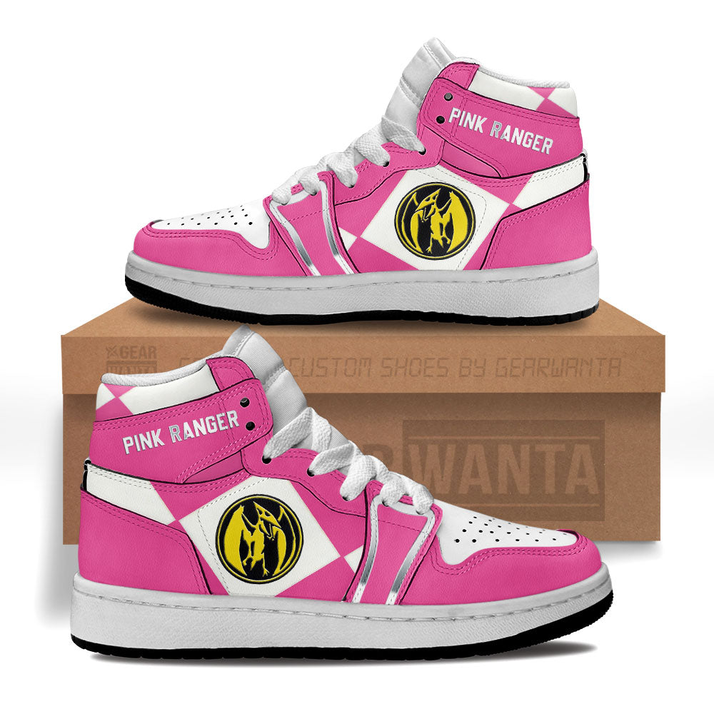 Pink Ranger Mighty Morphin Kid J1s Sneakers Custom For Kids Grabiiva