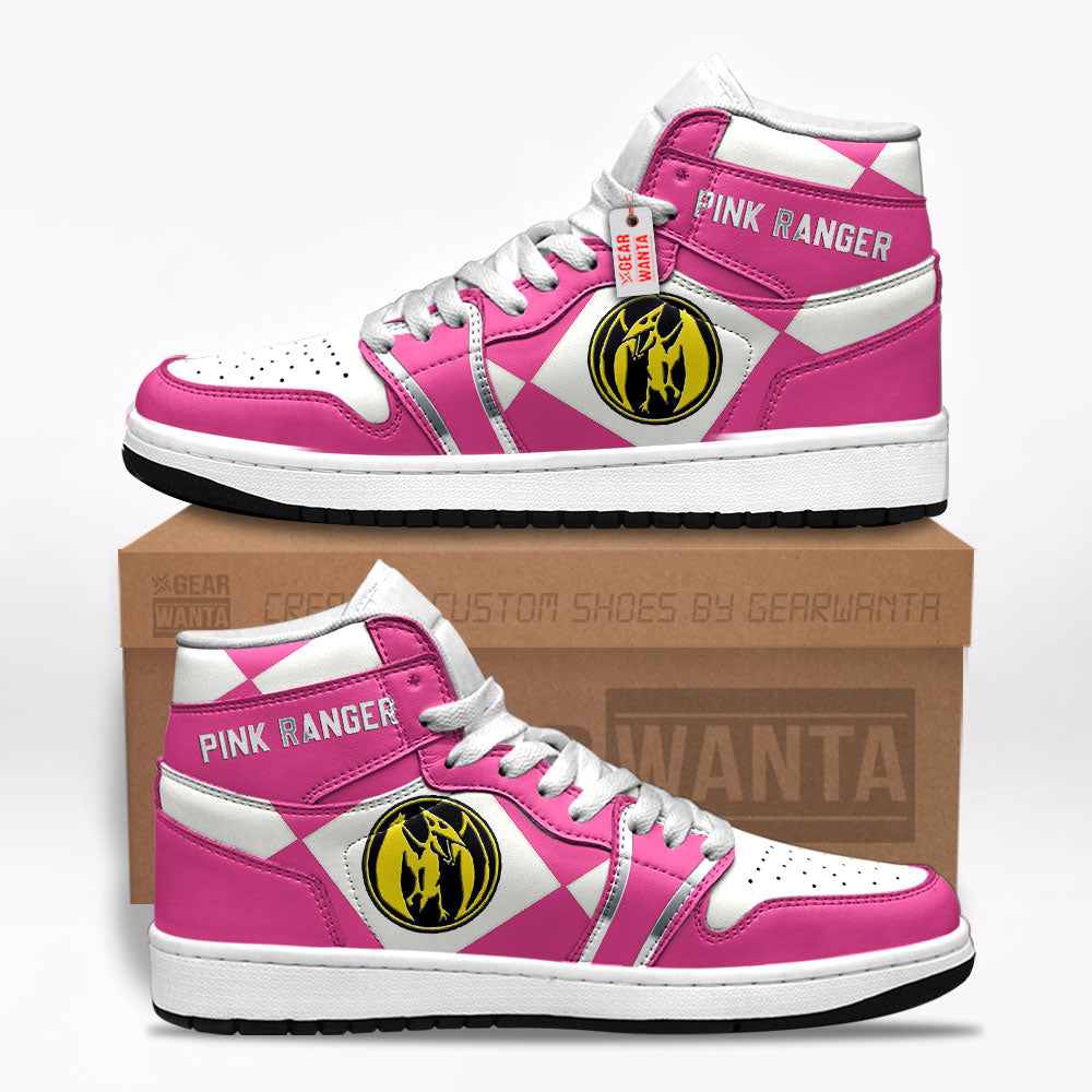 Pink Ranger Mighty Morphin Power Rangers J1s Sneakers Custom TT12  Grabiiva