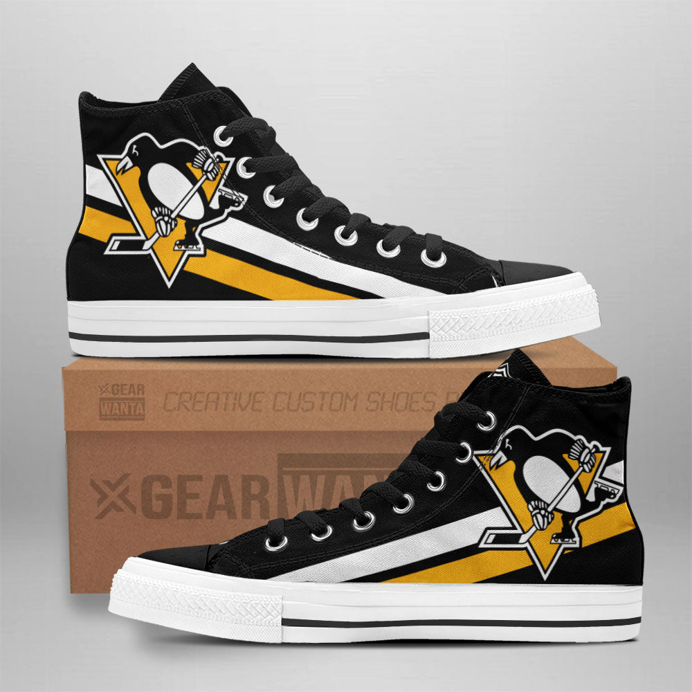 Pittsburgh Penguins Custom Sneakers For Fans Grabiiva