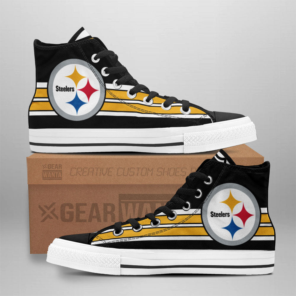 Pittsburgh Steelers High Top Shoes Custom Grabiiva