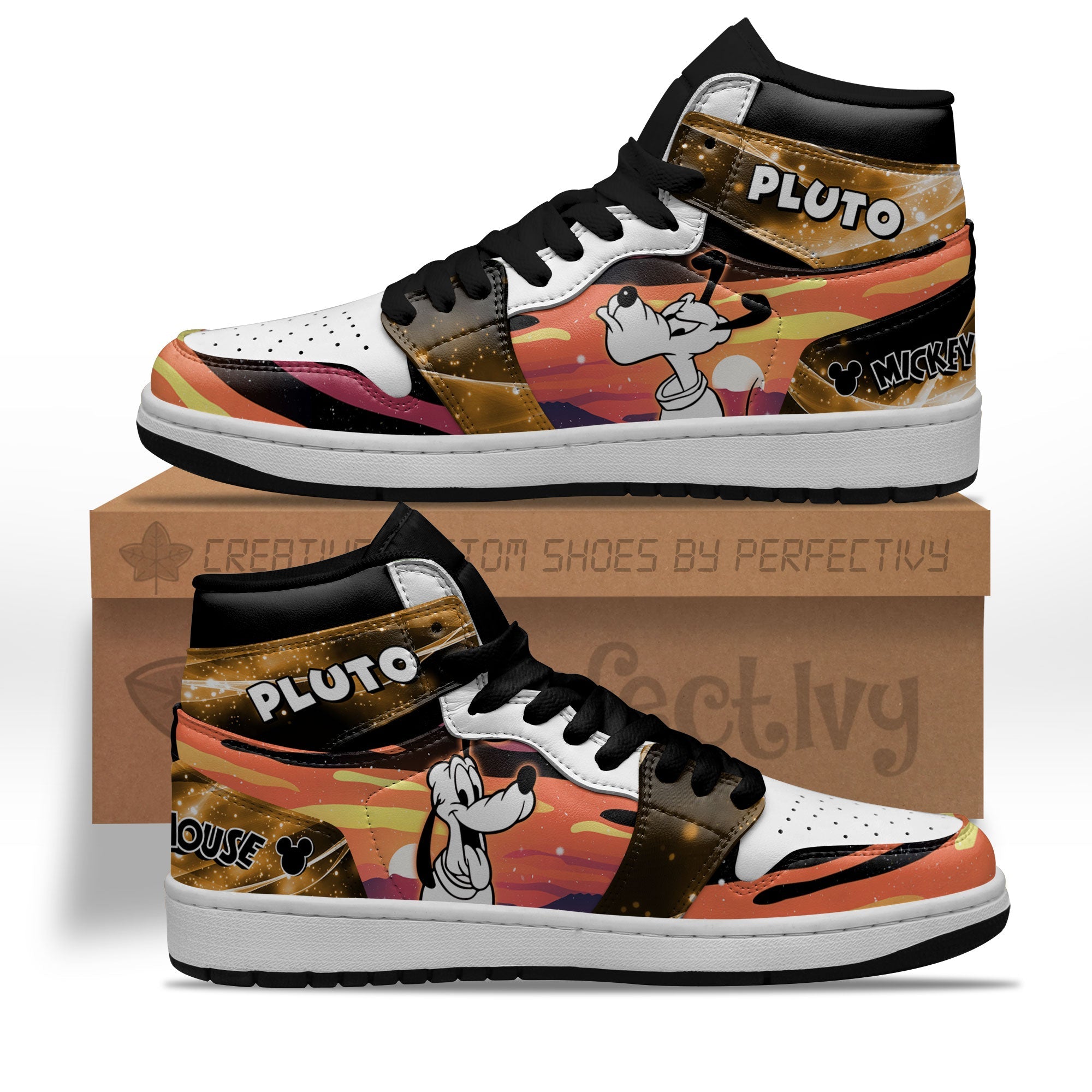 Pluto Characters Silhouette J1s Sneakers Custom PT10  Grabiiva