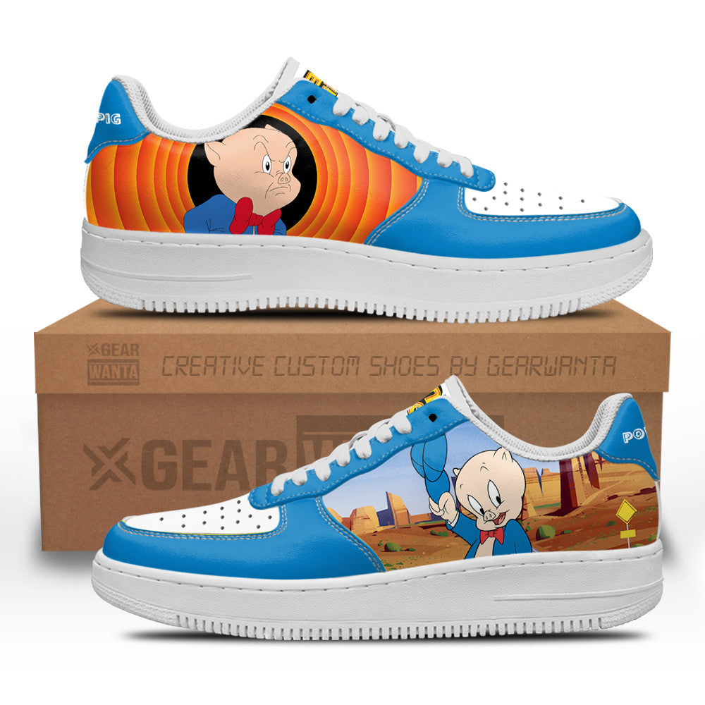 Porky Pig Air Sneakers Looney Tunes Custom QD14 Grabiiva
