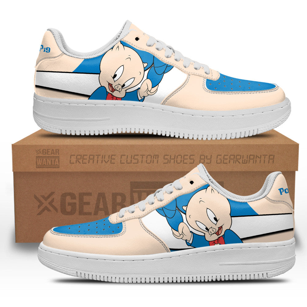 Porky Pig Custom Cartoon Air Sneakers LT13 Grabiiva