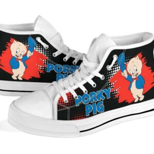 Porky Pig High Top Shoes Looney Tunes Fan Grabiiva