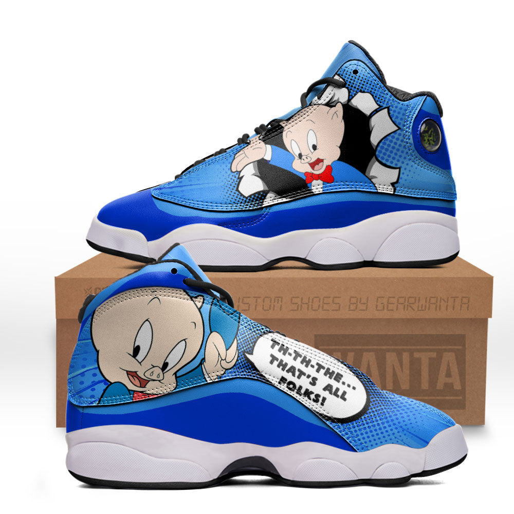 Porky Pig J13s Sneakers Comic Style Grabiiva