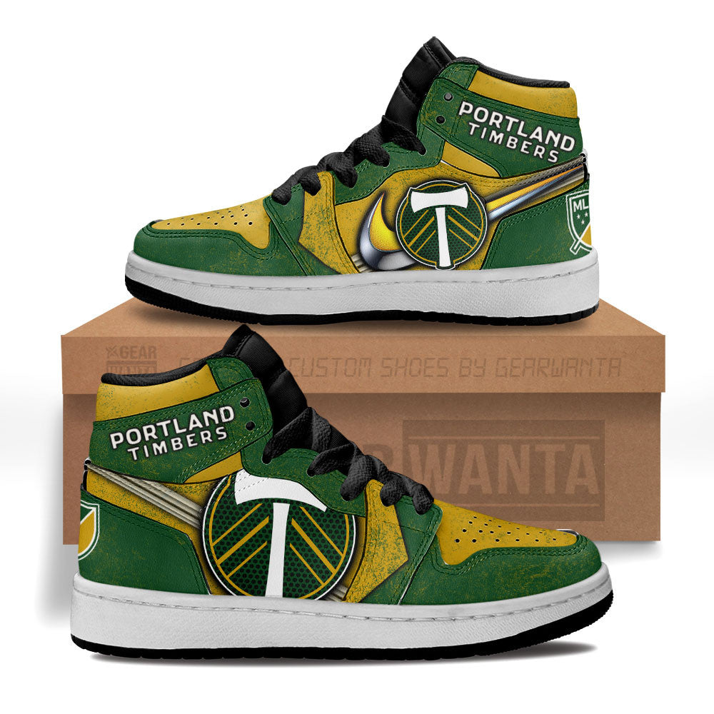 Portland Timbers Kid J1 Sneakers Custom Shoes For Kids Grabiiva